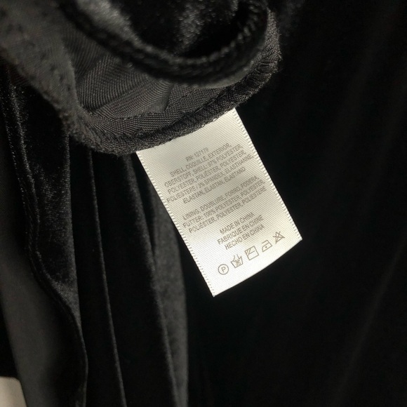 JENNY YOO Ellis Black Velvet Stretchy Long Bridesmaid Winter Wedding Gown Dress - Picture 13 of 15